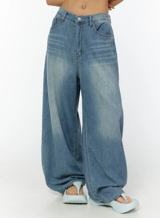 aela-summer-wide-leg-jeans-cy521 / Blue