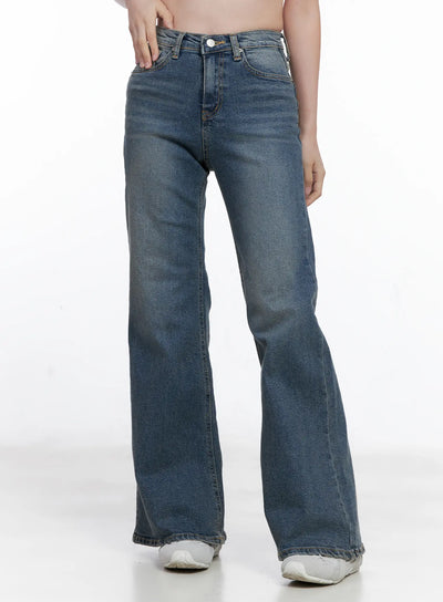 juae-high-waist-flare-jeans-cg520 / Blue