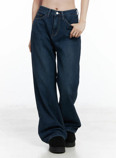 jordan-velvet-fleece-wide-jeans-cn518 / Blue