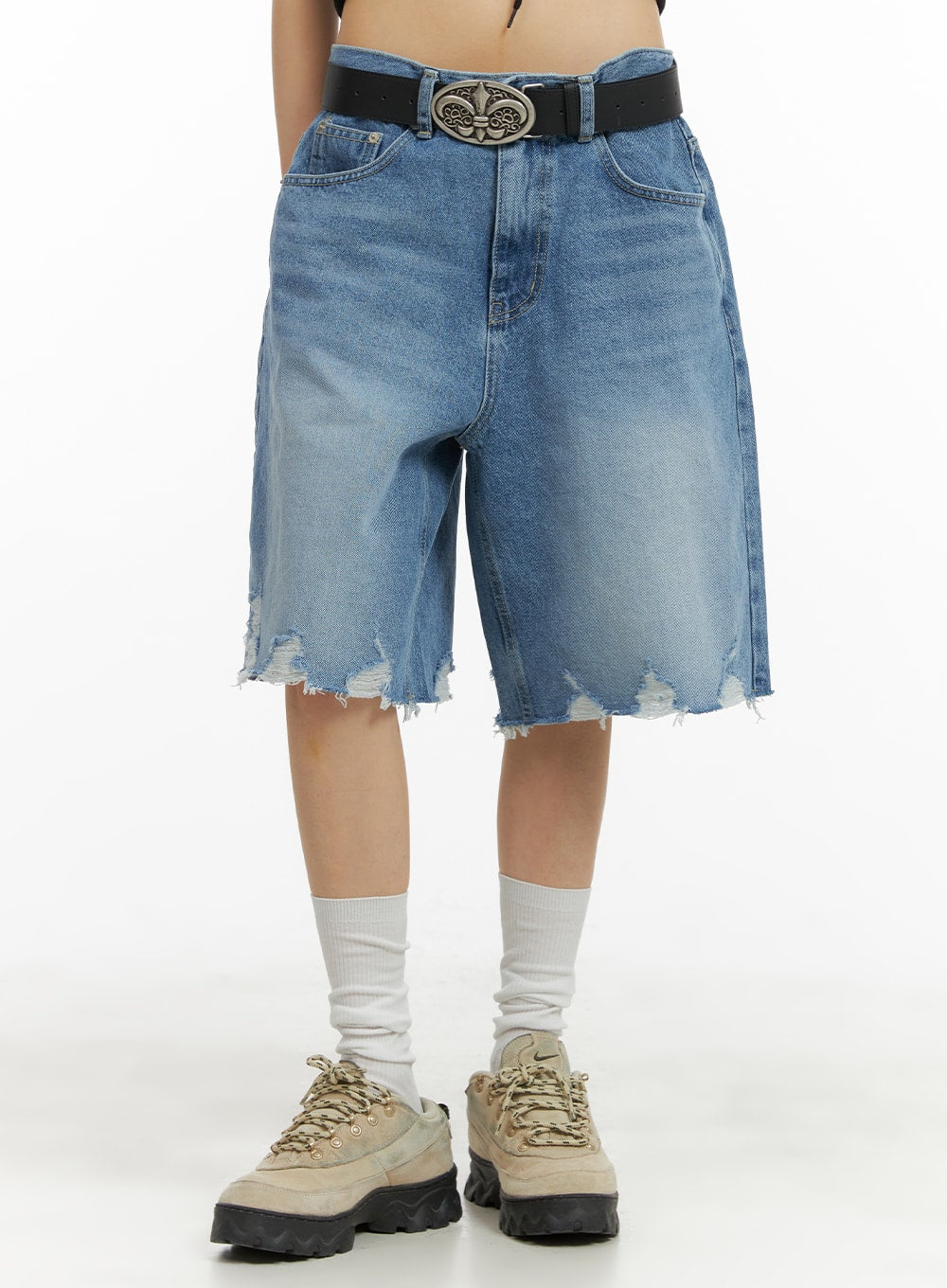 パンツ easy specification baggy jorts Ponitrack Jorts Women Baggy Vintage Acid Wash Jean Shorts