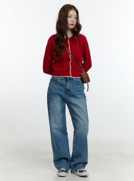 desiree-washed-wide-leg-jeans-cf503 / Blue