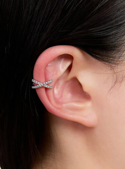 mamin-cross-earcuff-1pcs-iu527