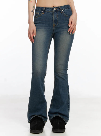 azalea-washed-bootcut-flared-jeans-cj523 / Dark blue
