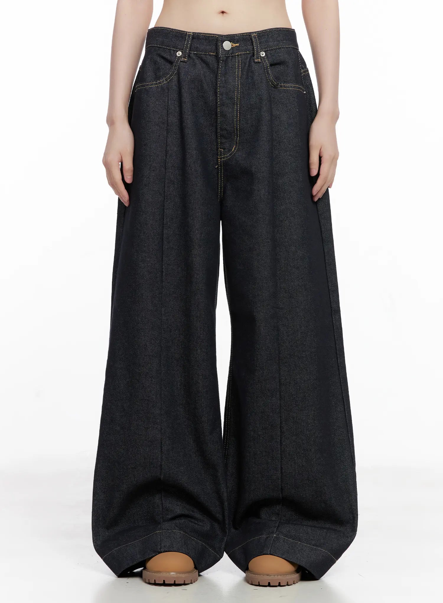 salome-no-fade-wide-jeans-cg518 / Dark blue