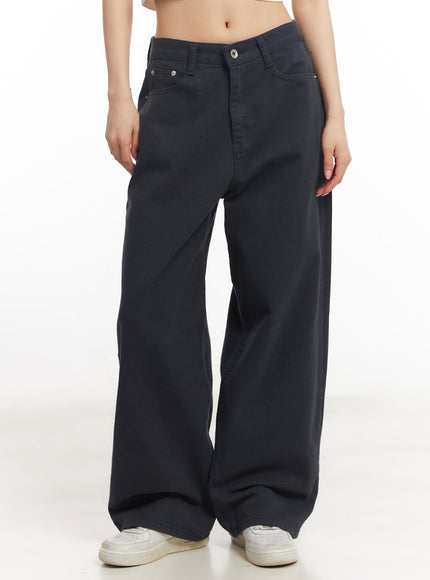 essential-cotton-wide-leg-pants-ca503 / Dark blue