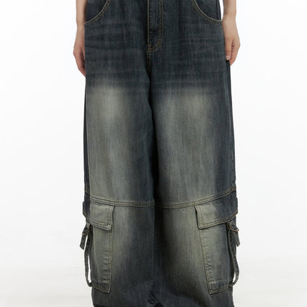 capri-roomy-denim-cargo-jeans-cs412 / Dark blue