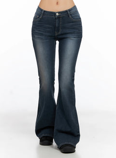 melina-low-rise-flare-jeans-co514 / Dark blue