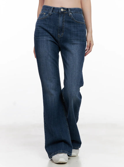 solhee-classic-flare-denim-jeans-cl524 / Dark blue
