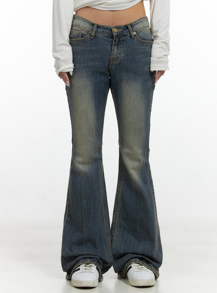 leni-retro-dreamfit-bootcut-denim-jeans-cs426 / Dark blue