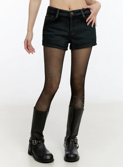 casual-low-rise-denim-shorts-cn524 / Dark blue