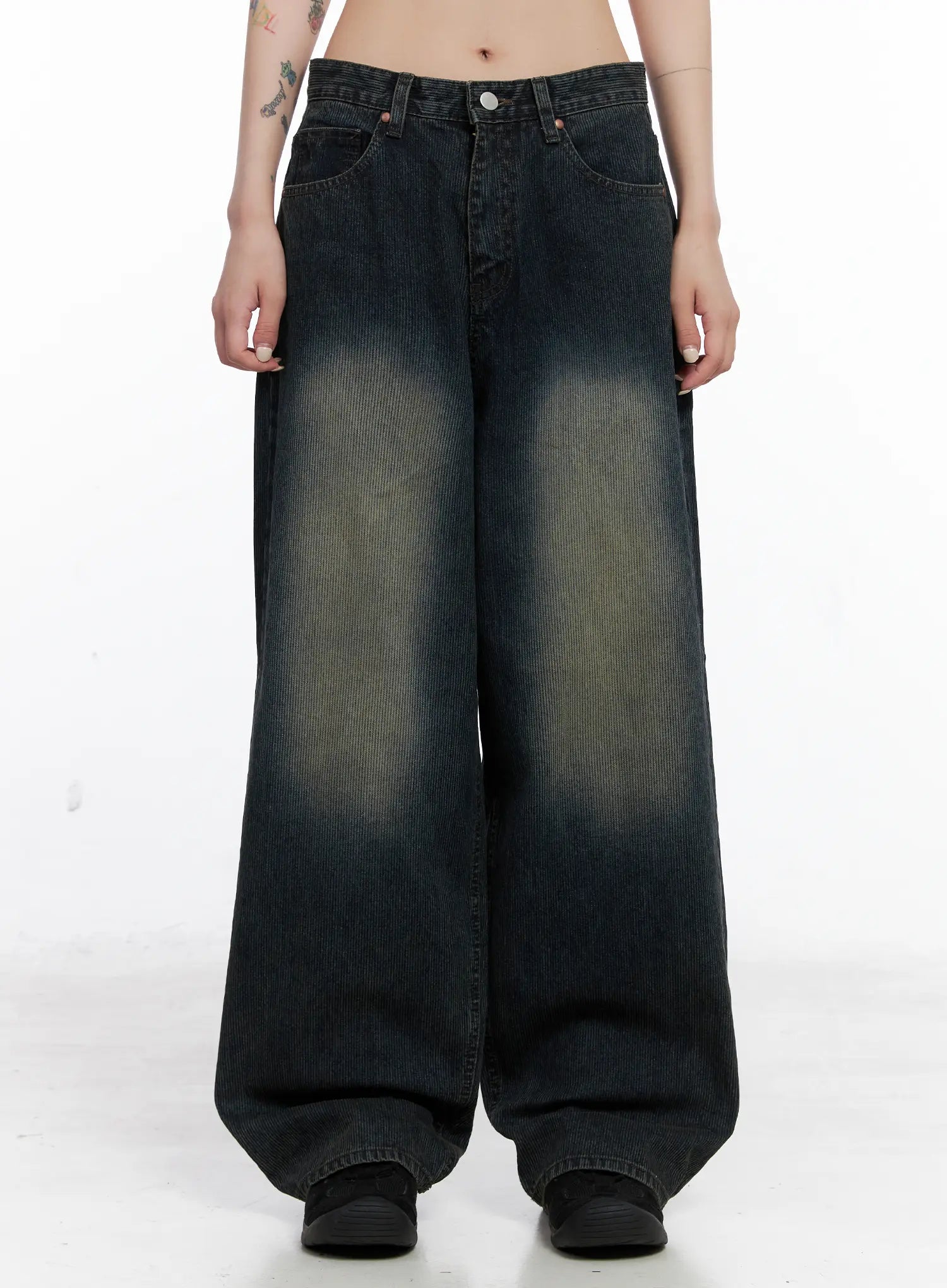 london-faded-baggy-jeans-cs510 / Dark blue