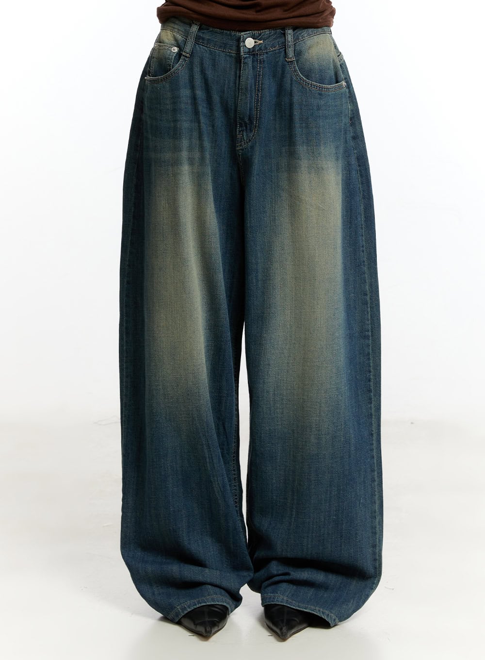 zorina-washed-wide-leg-jeans-cy501 / Dark blue