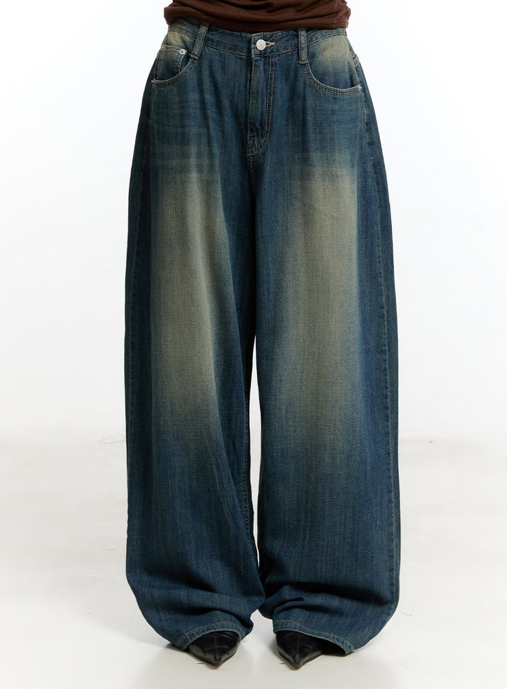 zorina-washed-wide-leg-jeans-cy501 / Dark blue
