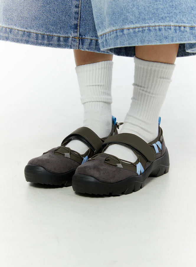 velcro-mary-jane-sneakers-cy521 / Dark gray