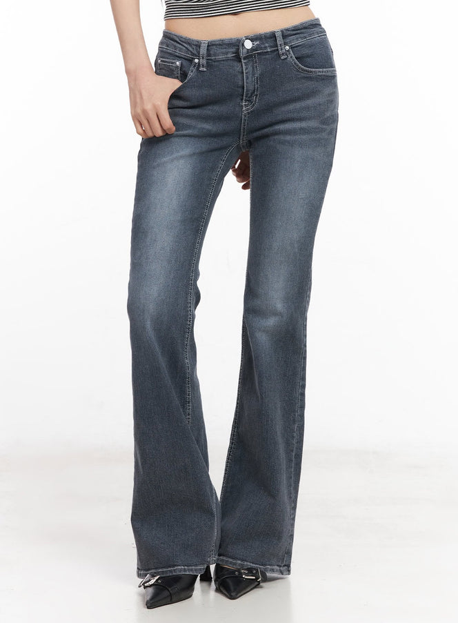 nadeline-slim-bootcut-jeans-cy528 / Dark gray