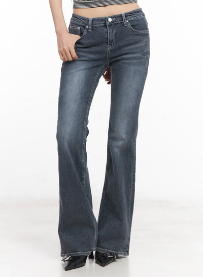 nadeline-slim-bootcut-jeans-cy528 / Dark gray