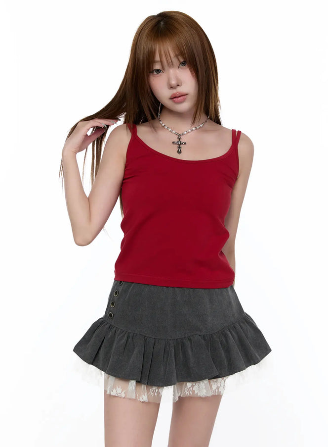 double-strap-cami-ca521 / Red