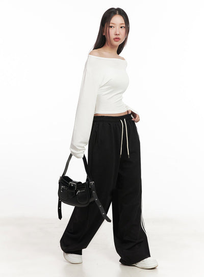 String Buttoned Trackpants IM524