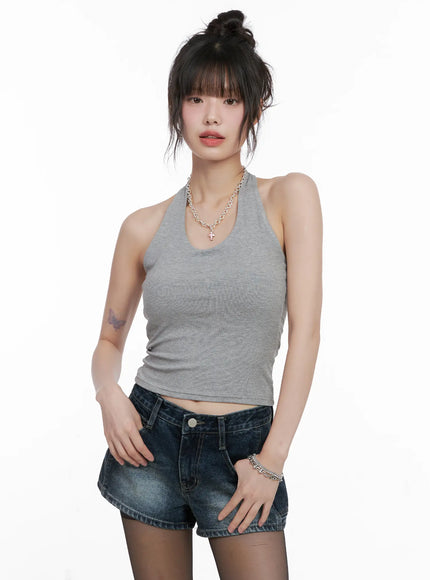 basic-halter-top-cg518 / Gray