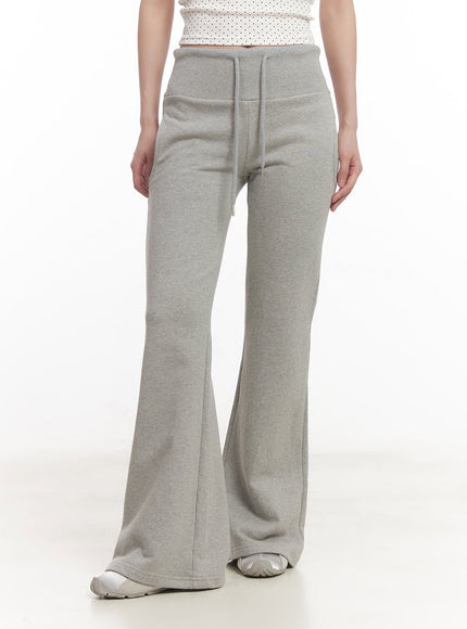 slim-fit-flared-sweatpants-ca525 / Gray