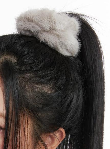 luxe-fluffy-scrunchie-cd514 / Gray