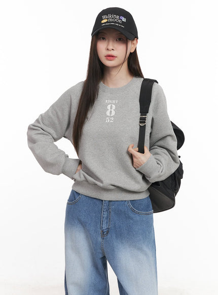 Embroidered Crewneck Sweatshirt CM512