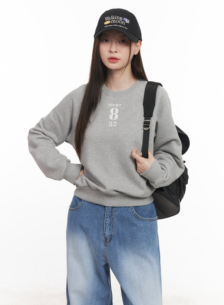 Embroidered Crewneck Sweatshirt CM512