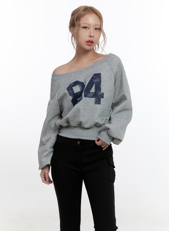 off-shoulder-crop-sweatshirt-cn425 / Gray