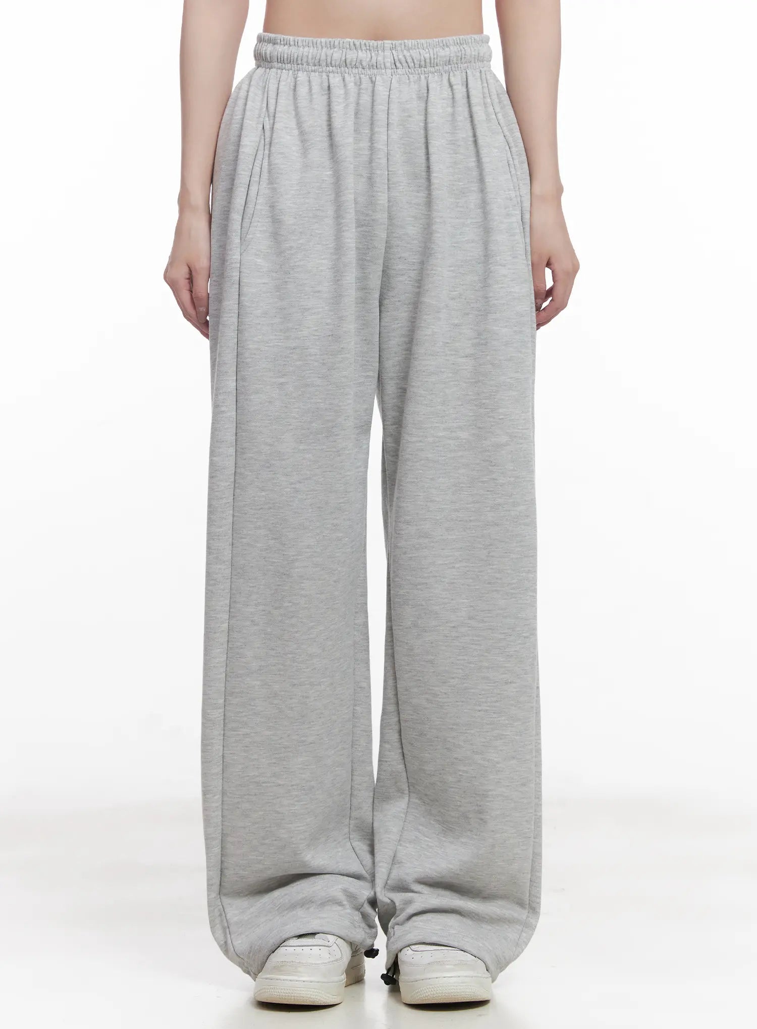 pintuck-relaxed-fit-sweatpants-cu525 / Gray