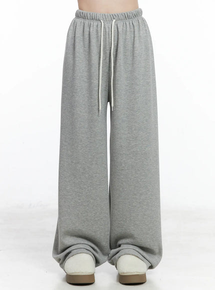 warm-fleece-wide-sweatpants-cn518 / Gray