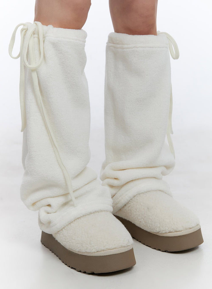 ribbontie-long-socks-cd420 / Light beige