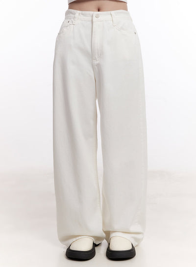 classic-cotton-straight-leg-pants-cm527 / White