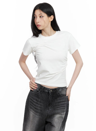 textured-u-neck-tee-cu530 / White