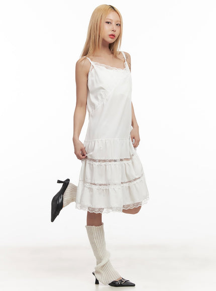 Flare Lace Midi Dress CM505
