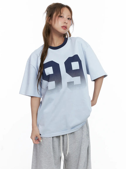 oversized-graphic-tee-cl514 / Light blue