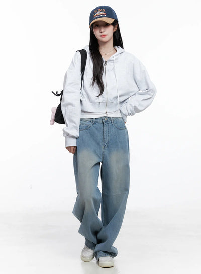 han-faded-baggy-jeans-cs519 / Light blue