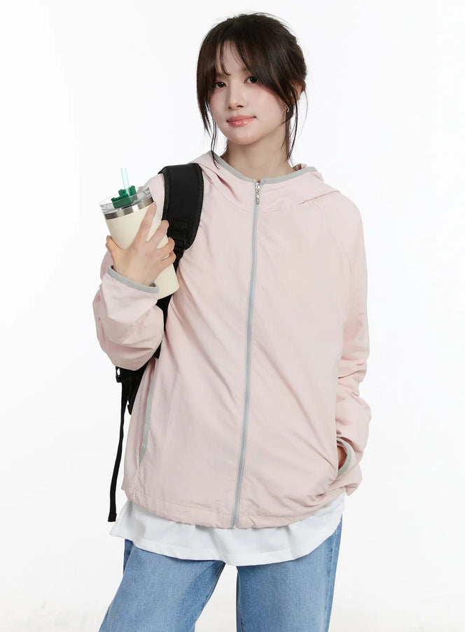 lightweight-hooded-windbreaker-cm505 / Light pink