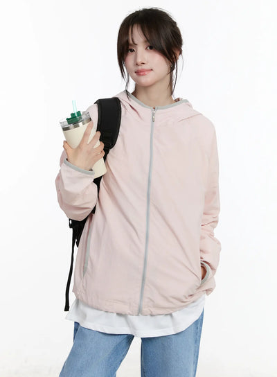lightweight-hooded-windbreaker-cm505 / Light pink