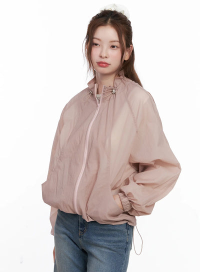 lightweight-sheer-windbreaker-jacket-cg520 / Pink