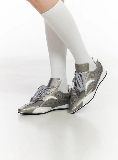 metallic-stilleto-sneakers-cm520 / Silver