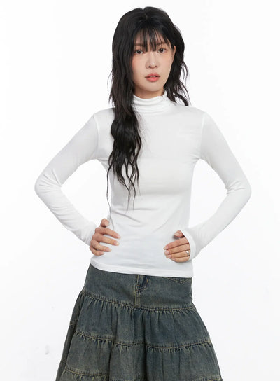 essential-turtleneck-long-sleeve-top-co507 / White