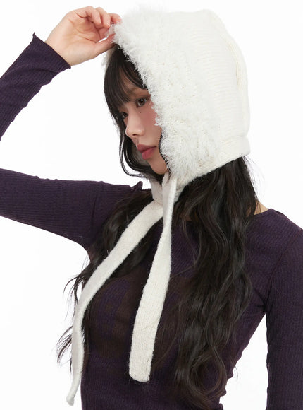 Fluffy Knit Balaclava CJ501