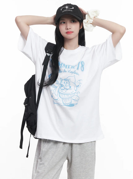 summer-graphic-tee-cu525 / White