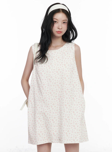 floral-a-line-mini-dress-ca509 / White