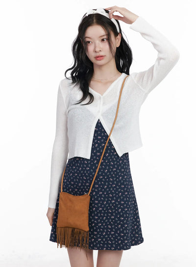 sheer-two-button-cardigan-ca509 / White