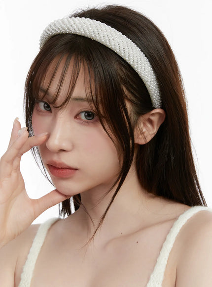 white-cubic-headband-cd514 / White