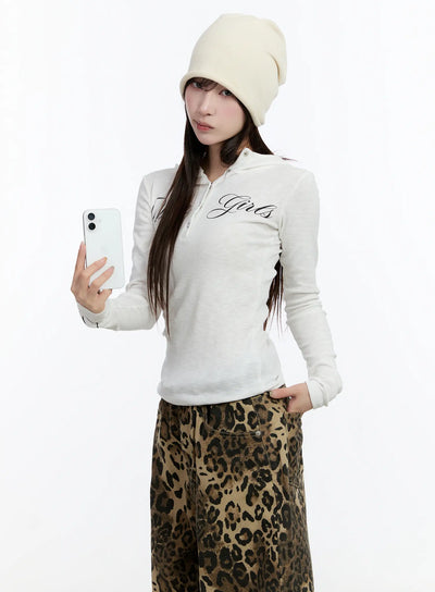 slim-fit-printed-hoodie-cn524 / White
