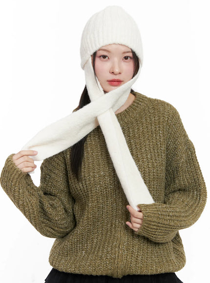 warm-balaclava-scarf-set-cn504 / White