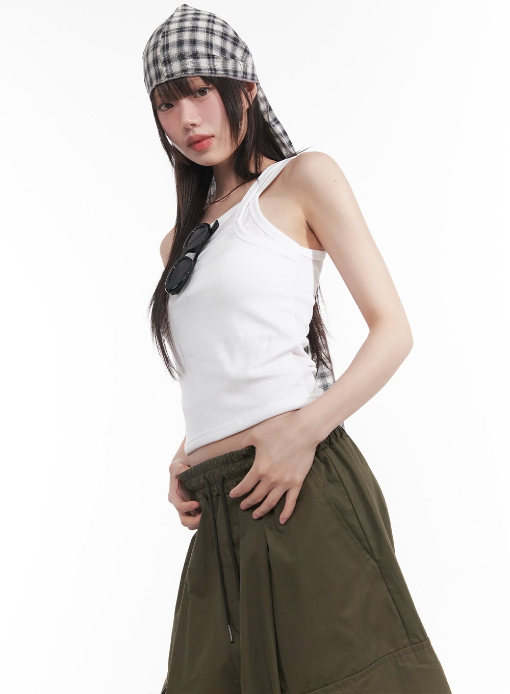 ribbed-layered-tank-top-cy520 / White