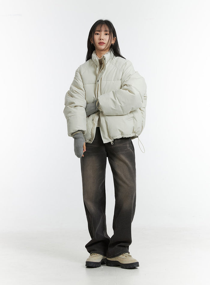 solid-zip-up-stand-collar-puffer-jacket-od315